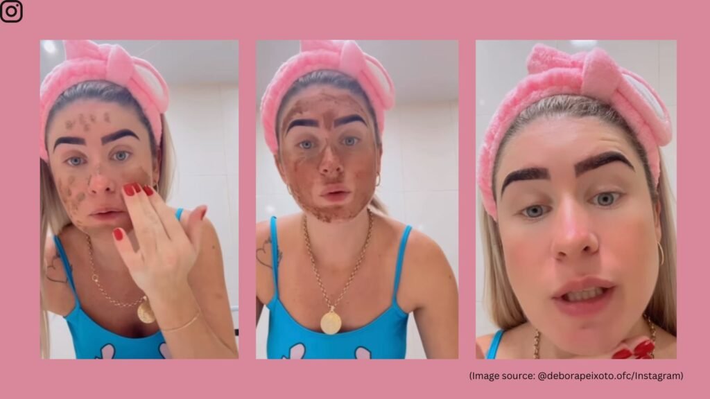 Brazilian Influencer Uses Poop as Face Mask